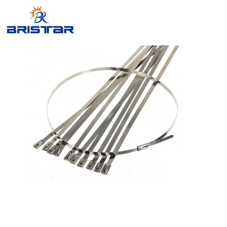 Bristar Solar Stainless Steel Ball Lock Coated Cable Tie Wraps